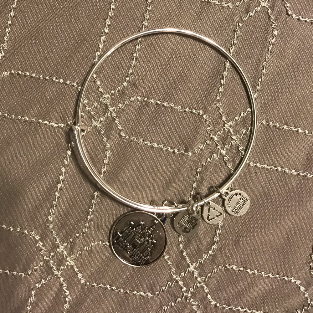 Alex-and Ani Silver Disneyland bracelet.